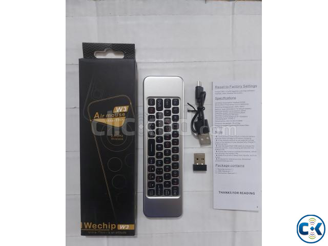 Wechip W3 Air Mouse Voice Control With Keyboard Rechargeable | ClickBD large image 2