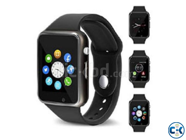 A1 Sim SD Card Support Bluetooth Calling Mobile Watch-Black | ClickBD large image 1