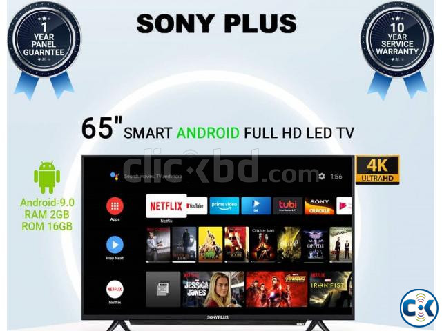 Sony Plus 65 Smart Android TV Voice Control | ClickBD large image 0