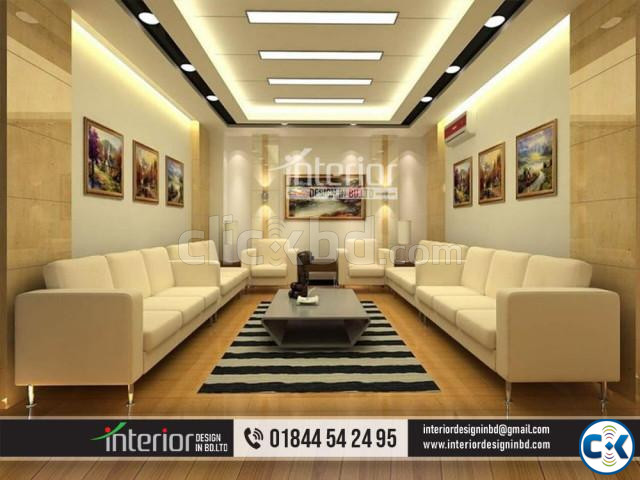 Modern reception ceiling Certain areas like the reception | ClickBD large image 0