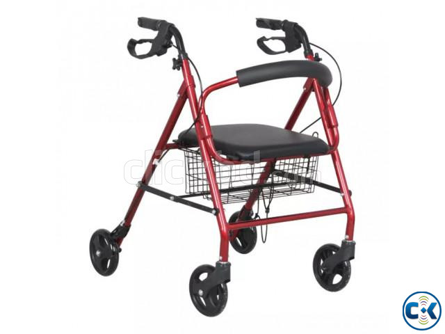Portable Rollator with Seat Folding Rollator for Elderly | ClickBD large image 0