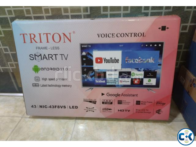 TRITON 43 inch 4K ANDROID FRAMELESS MAGIC REMOTE TV | ClickBD large image 0