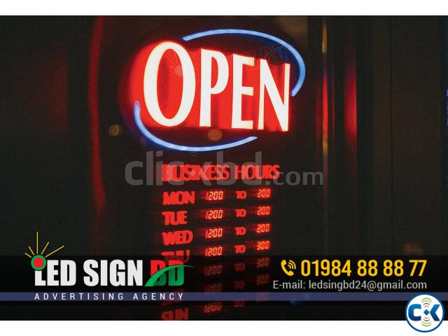 Acrylic Letter LED Sign 3D Sign Letter Arrow Sign Board | ClickBD large image 1
