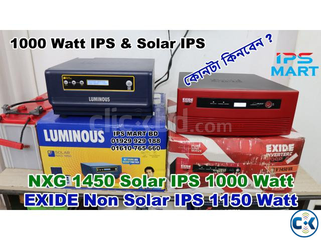 Luminous NXG 1450 Solar IPS Exide 1450 Non Solar IPS | ClickBD large image 2