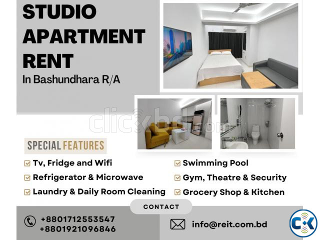 Two Room Furnished Serviced Apartment RENT in Bashundhara R  | ClickBD large image 0