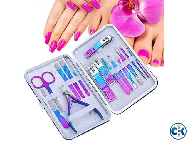 15 pieces luxury manicure set nail cutter kit | ClickBD large image 0