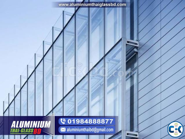 Aluminium Curtain Wall Section Glass large image 1