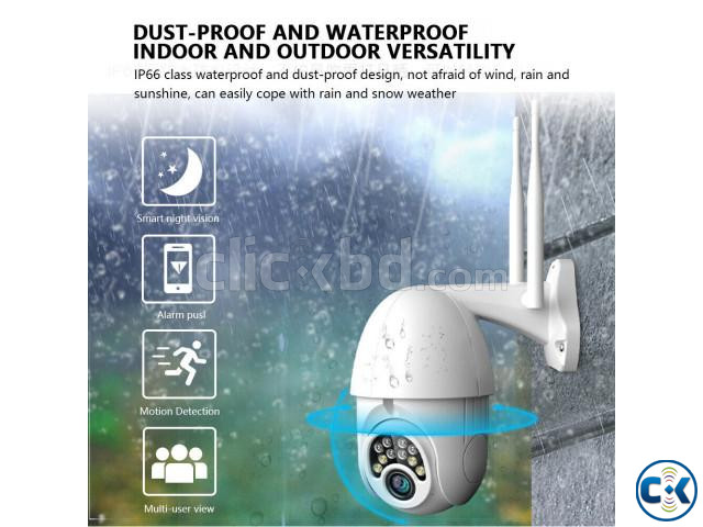 3MP Full Colour Outdoor Waterproof Ptz IP Camera V380 Wifi | ClickBD large image 4