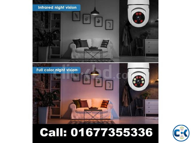 Wifi IP Camera Light Bulb 360 Pan-Tilt Full Colour CCTV Cam | ClickBD large image 3