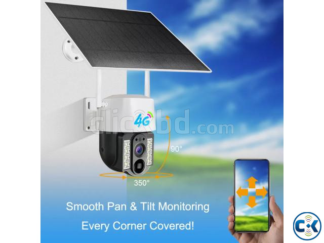 4G Sim Card Supported Solar Powered Outdoor PTZ IP Camera | ClickBD large image 1