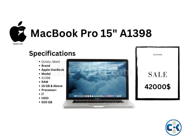 MacBook Pro 15 A1398 2.7GHz Core i7 16GB RAM | ClickBD large image 0