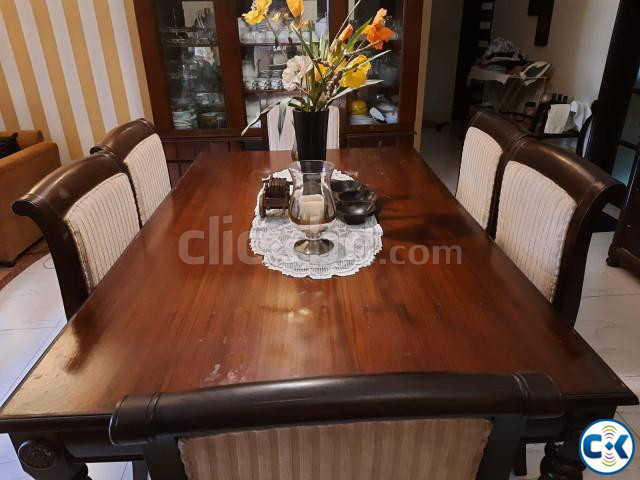 Attractive Victorian Wooden 6 Seater Dining Table Woodmarc  | ClickBD large image 0