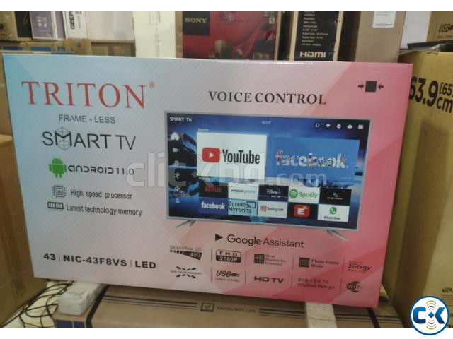43 inch TRITON NIC-43F8VS 4K ANDROID AIR REMOTE TV | ClickBD large image 2