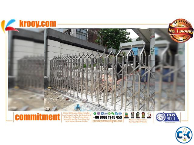 Main Gate Sliding Door Designs Stainless Steel Electric Fold large image 1