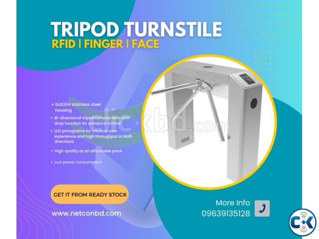 Tripod Turnstile Access Control System | ClickBD large image 0