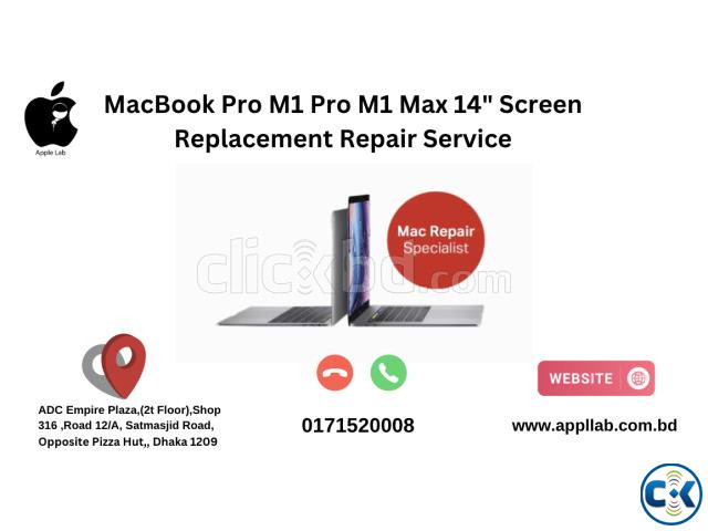 MacBook Pro M1 Pro M1 Max 14 Screen Replacement Repair Serv | ClickBD large image 0