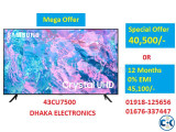 Samsung 43 Inch Crystal 4K UHD HDR Smart TV 43CU7500 