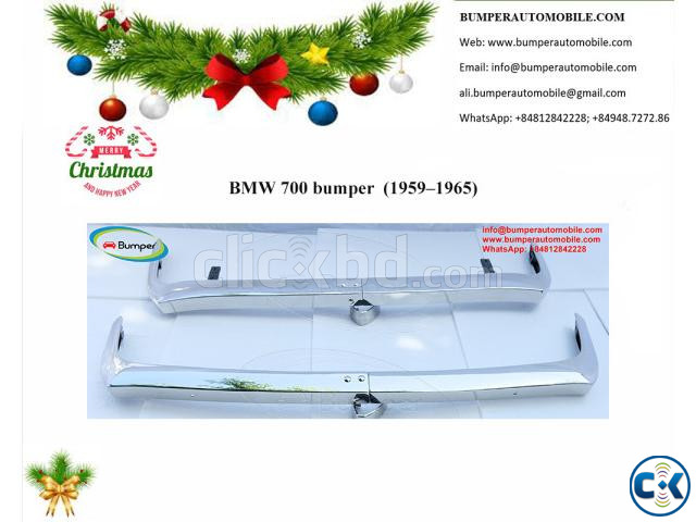 BMW 700 bumper 1959 1965 by stainless steel new large image 0