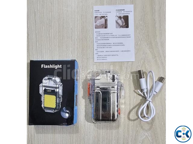 Flash Lights USB Arc Light LED Keychain Rechargeable large image 4