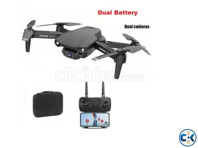 E99 PRO 4K WiFi Drone Dual Camera Dual Battery Foldable Dron large image 0