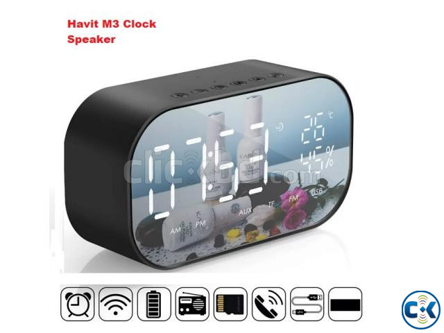 HAVIT M3 Mirror Alarm Clock Bluetooth Speaker large image 0