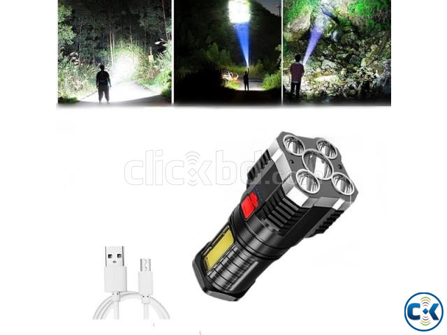 HY912 Usb Charge flash light 5 LED Light large image 0