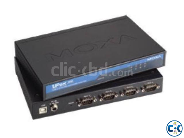 Moxa UPORT 1410 USB to Serial Hub 4 Port RS-232. large image 0
