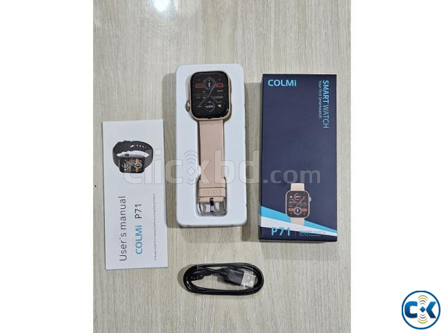 Colmi P71 Smart Watch Bluetooth Voice Calling Gold large image 1