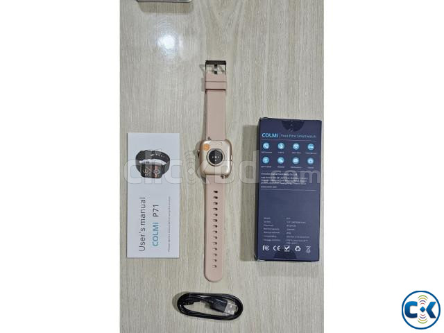 Colmi P71 Smart Watch Bluetooth Voice Calling Gold large image 2