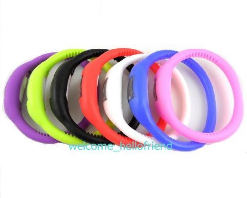 Silicone Rubber Jelly Ion Sports Bracelet Wrist Watch large image 0