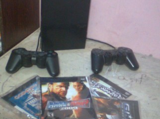 PS2 with 10 games and 1wireless controller