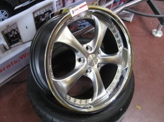 Genuine SPYN Rims fitted with Tires. 17inches