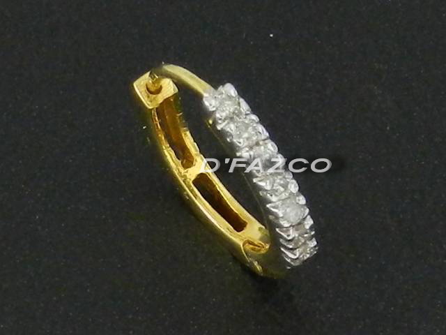 DIAMOND NOSE RING in WHITE GOLD GOLD large image 0