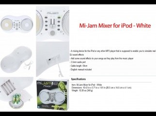 Mi-Jam Mixer for iPod - White