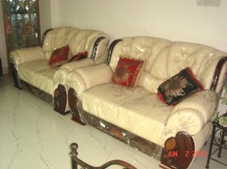 Exclusive lather type sofa set one months use only 