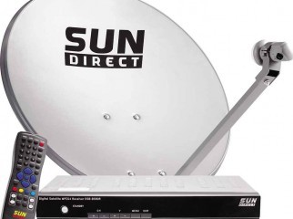 sun direct set top box with english entertainment pack
