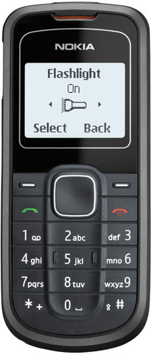 Nokia 1202-02 with torch light.Black cover. 01684847865. large image 0