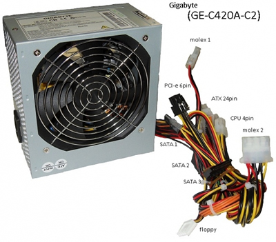 Gigabyte 420W Gaming power supply large image 0