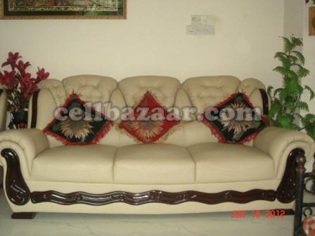 Exclusive sofa set lather type. large image 0