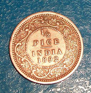 1892 Half pice Indian coin.....verry raree | ClickBD large image 0