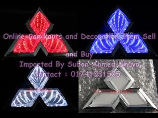 3D car LED logo lights badge emblem for Mitsubishi
