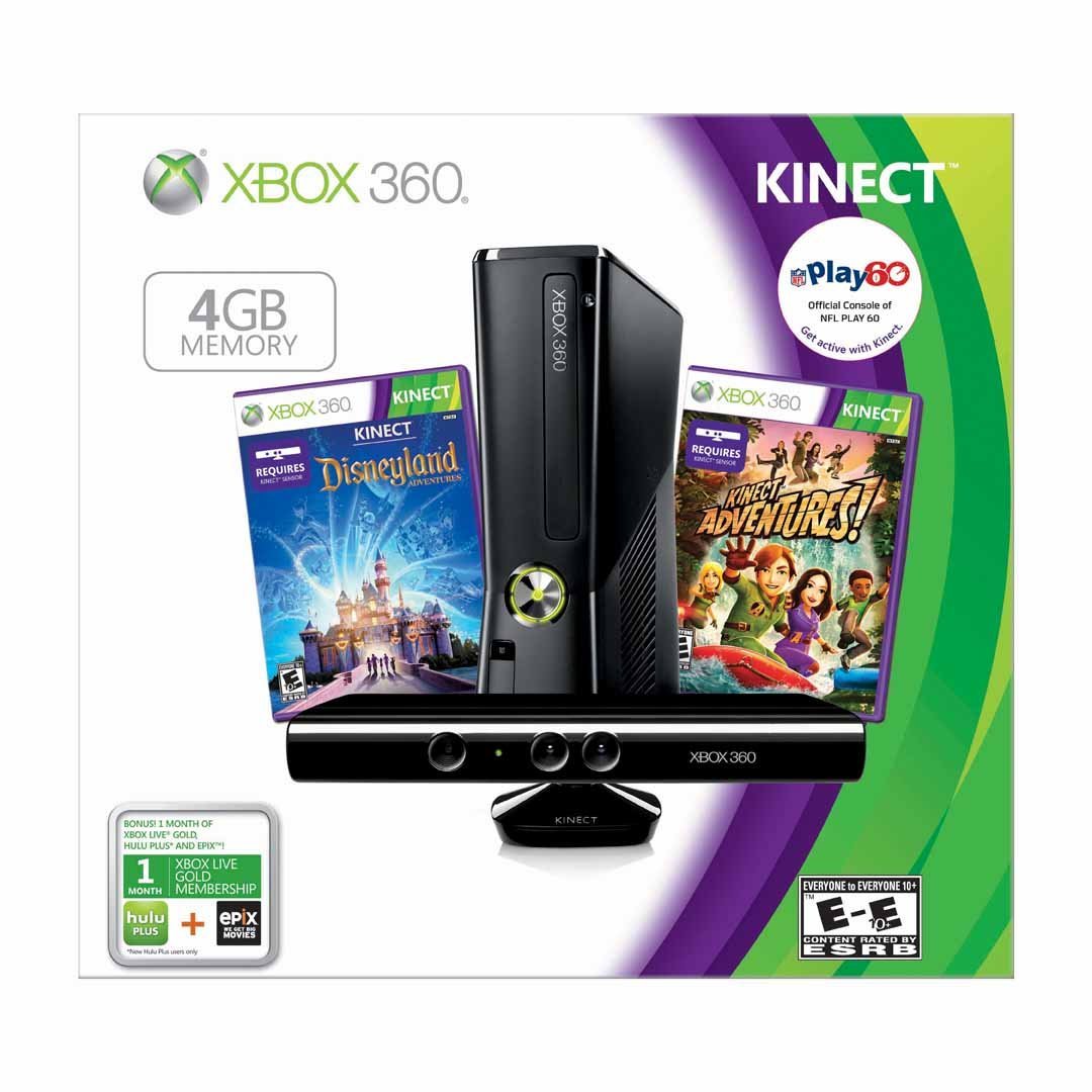 Xbox 360 gb kinect 2 games brand new USA large image 0