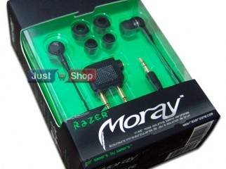 Razer Moray headset with airline travel adapter