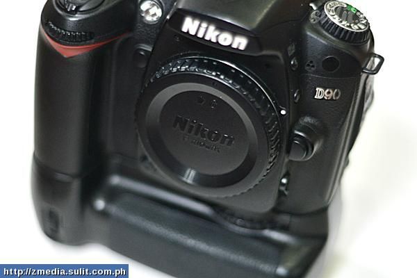 Nikon D90 with battery grip with 3 lens flash gun for sale large image 0