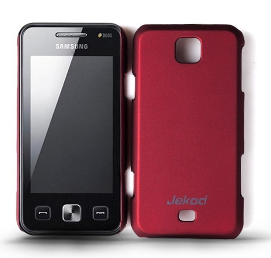 Hard Shell Back Case for Samsung Star II Duos C6712 Red  large image 0